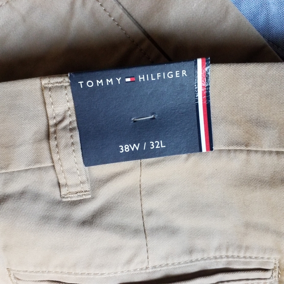 Tommy Hilfiger Chino Pants 100% Cotton Classiccore 38 x 32 Mallet Tan New - Picture 5 of 11